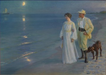 Sommeraften ved Skagens Strang kunstneren og hans hustru Peder Severin Kroyer Ölgemälde
